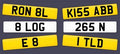 Standard number plates(front and Rear)