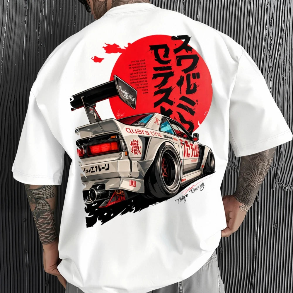 Japanese Showa Era Racing Style T-Shirt